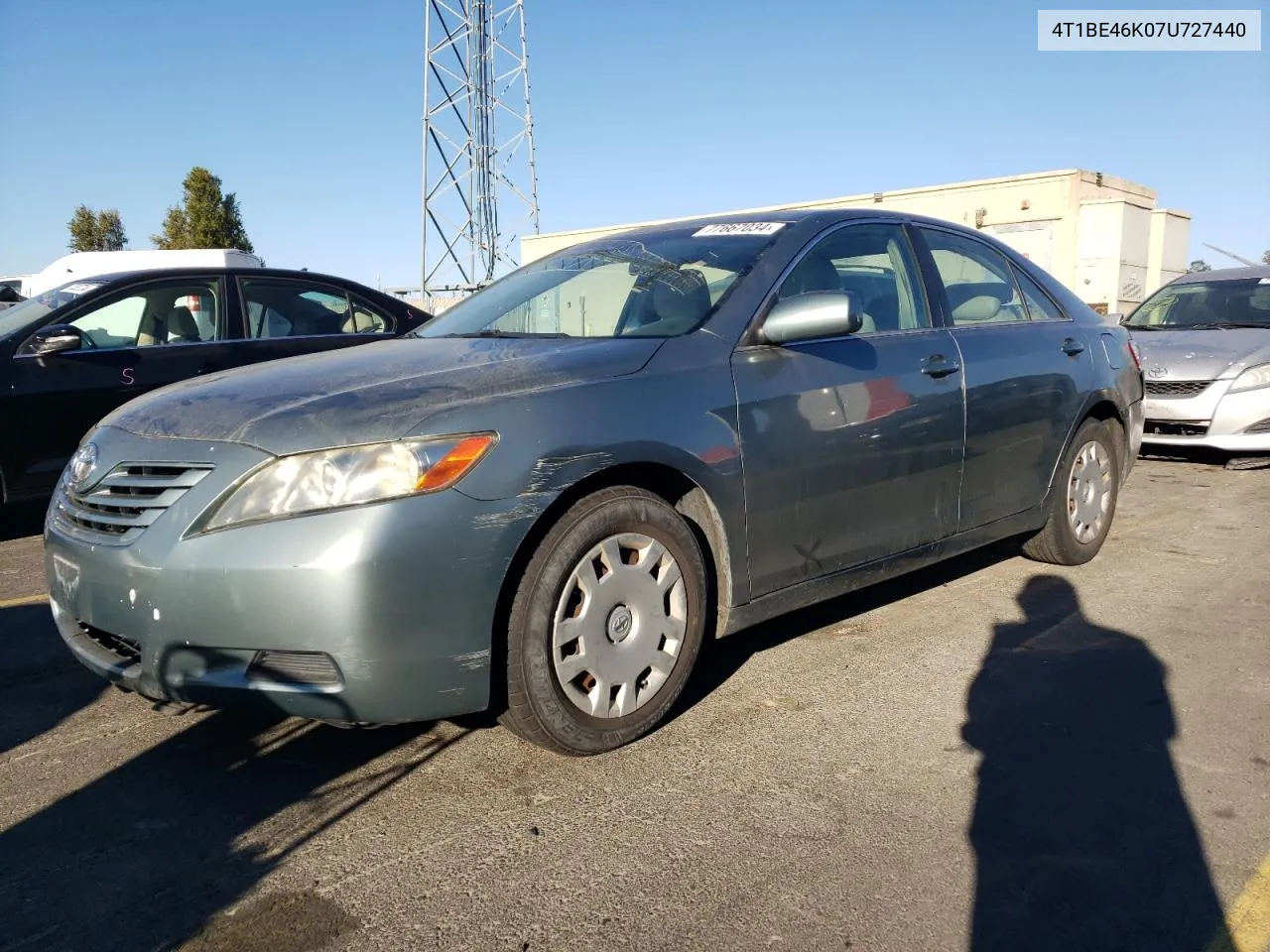 2007 Toyota Camry Ce VIN: 4T1BE46K07U727440 Lot: 77667034