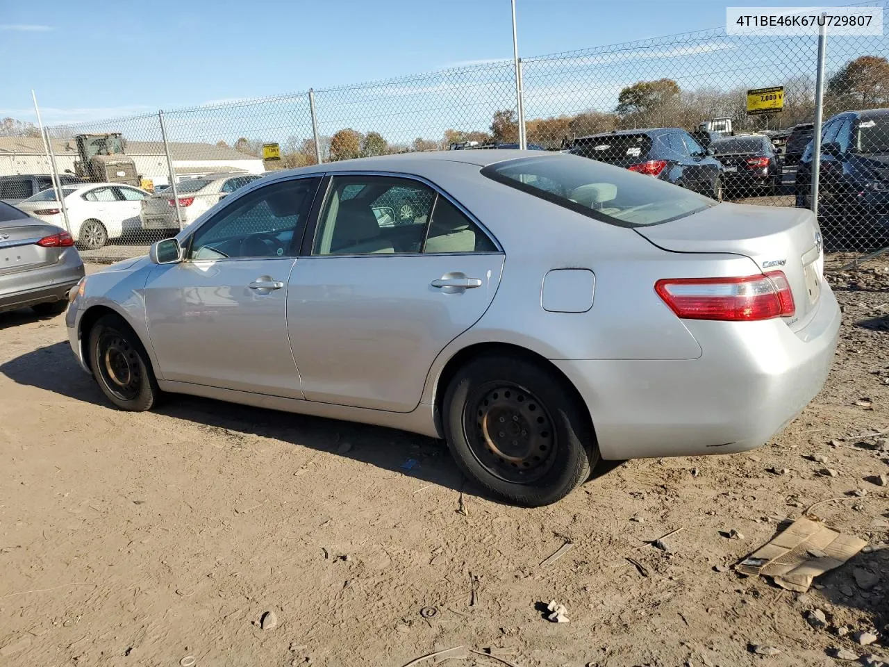 2007 Toyota Camry Ce VIN: 4T1BE46K67U729807 Lot: 77750174