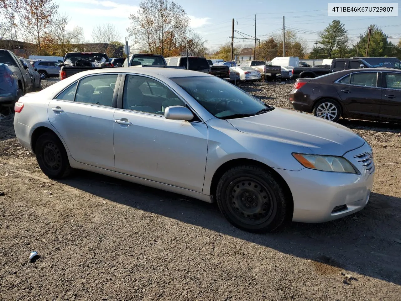 2007 Toyota Camry Ce VIN: 4T1BE46K67U729807 Lot: 77750174