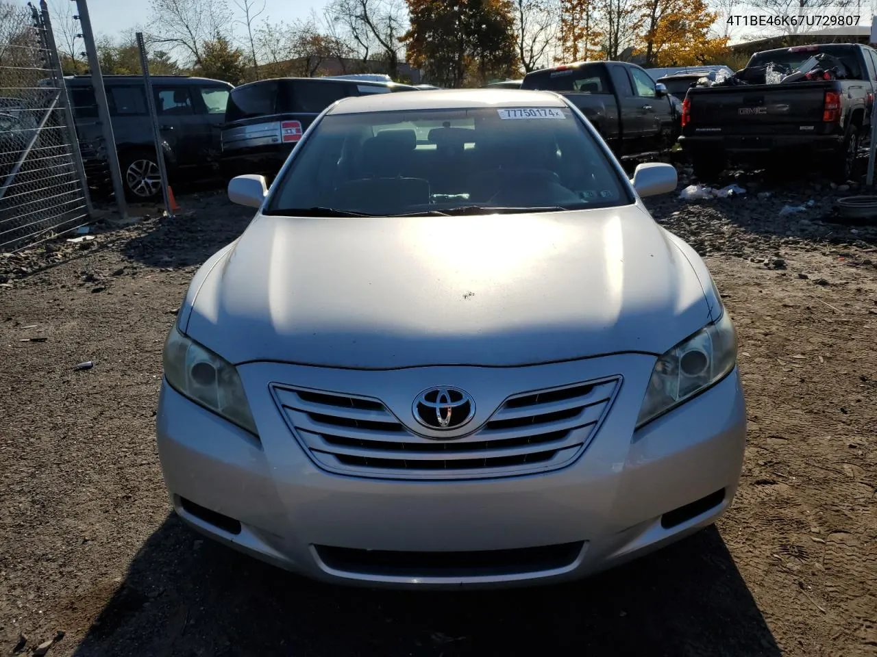 2007 Toyota Camry Ce VIN: 4T1BE46K67U729807 Lot: 77750174