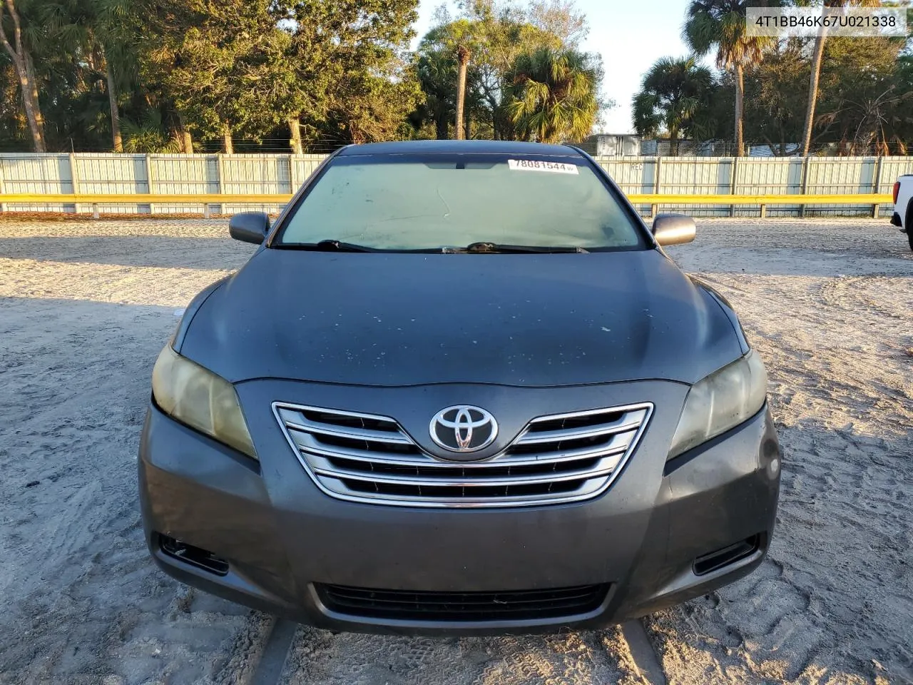 2007 Toyota Camry Hybrid VIN: 4T1BB46K67U021338 Lot: 78081544