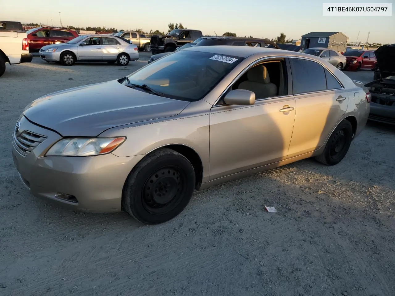 2007 Toyota Camry Ce VIN: 4T1BE46K07U504797 Lot: 78254954