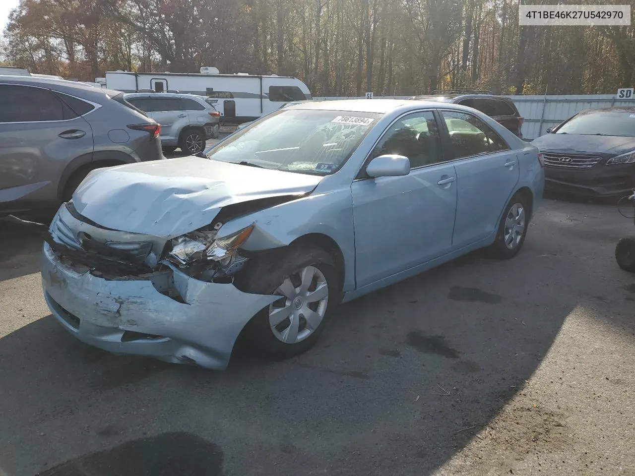 2007 Toyota Camry Ce VIN: 4T1BE46K27U542970 Lot: 78613894