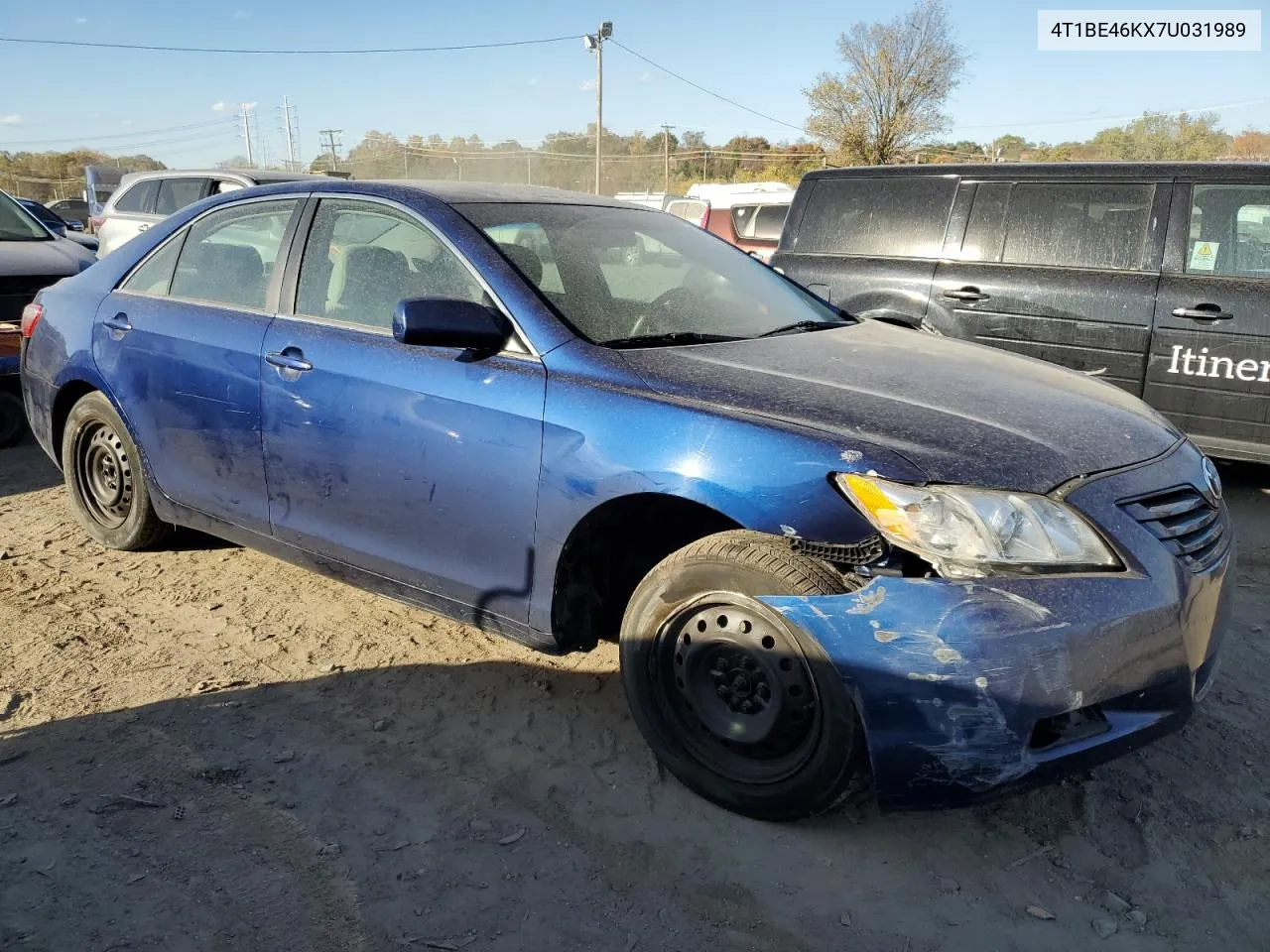 2007 Toyota Camry Ce VIN: 4T1BE46KX7U031989 Lot: 78620454