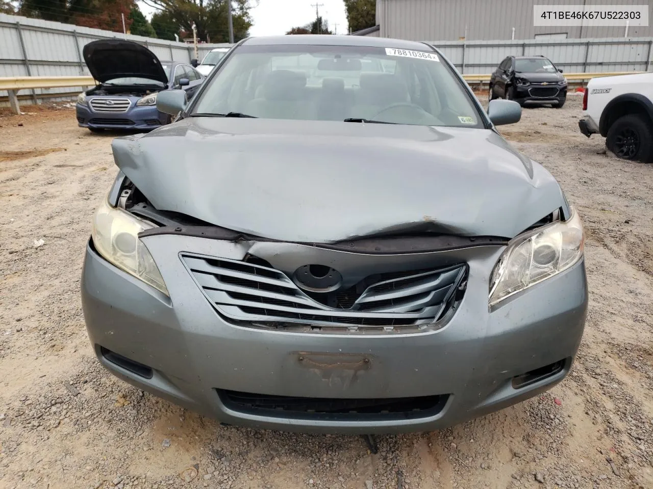 2007 Toyota Camry Ce VIN: 4T1BE46K67U522303 Lot: 78810364