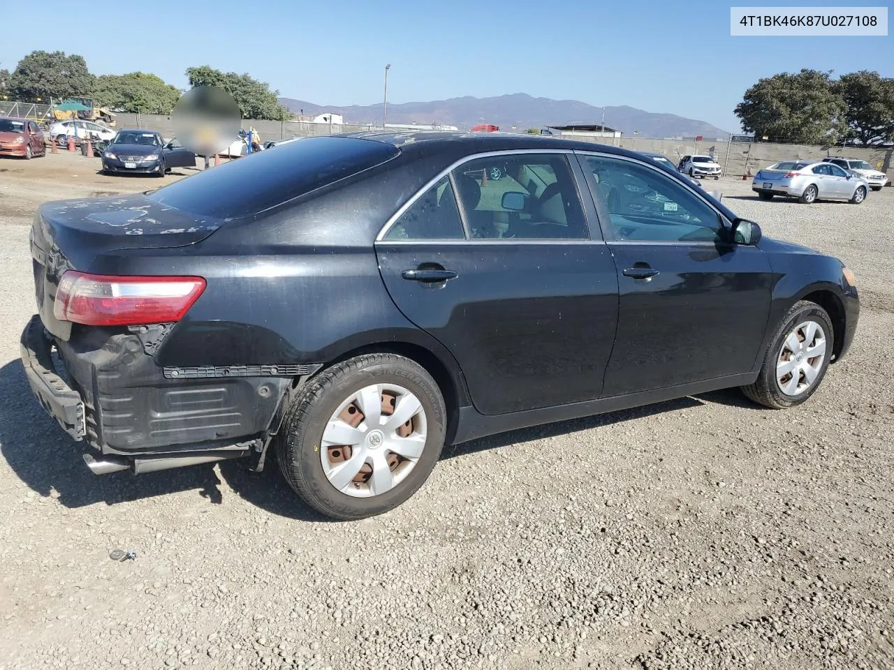 2007 Toyota Camry Le VIN: 4T1BK46K87U027108 Lot: 78909794