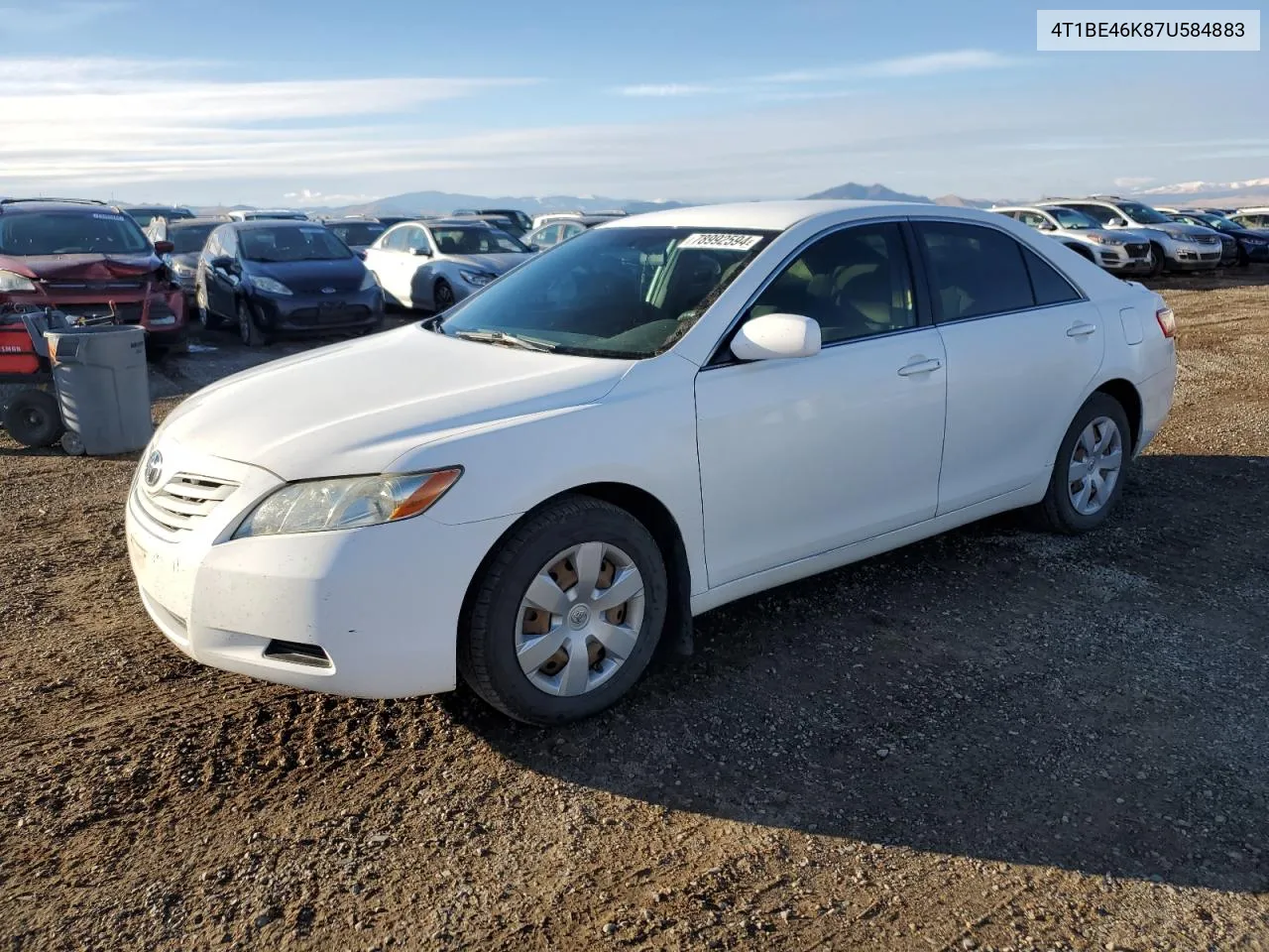 2007 Toyota Camry Ce VIN: 4T1BE46K87U584883 Lot: 78992594