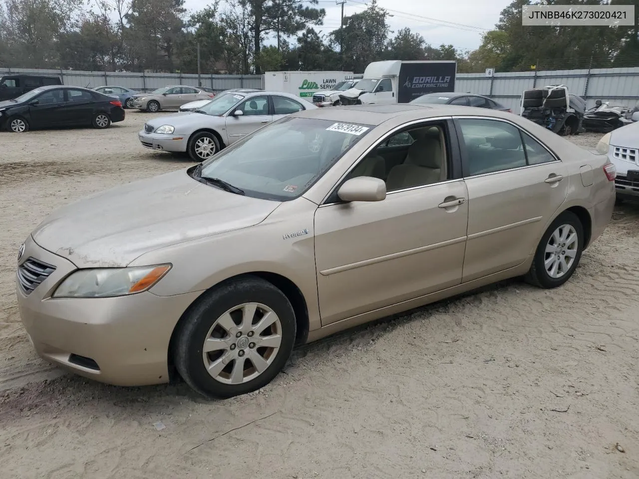 2007 Toyota Camry Hybrid VIN: JTNBB46K273020421 Lot: 79579134