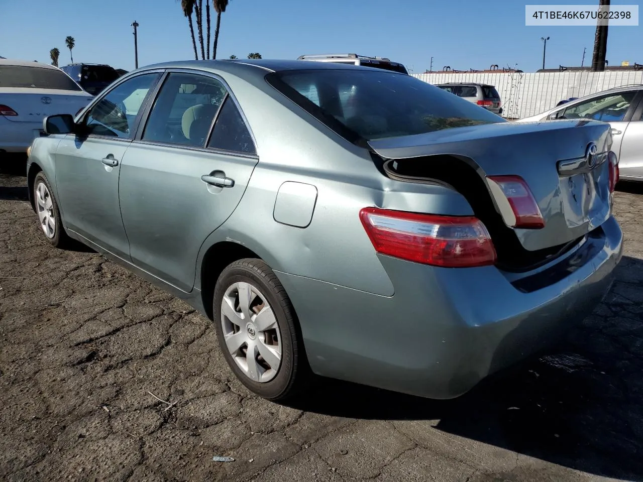 2007 Toyota Camry Ce VIN: 4T1BE46K67U622398 Lot: 79669384