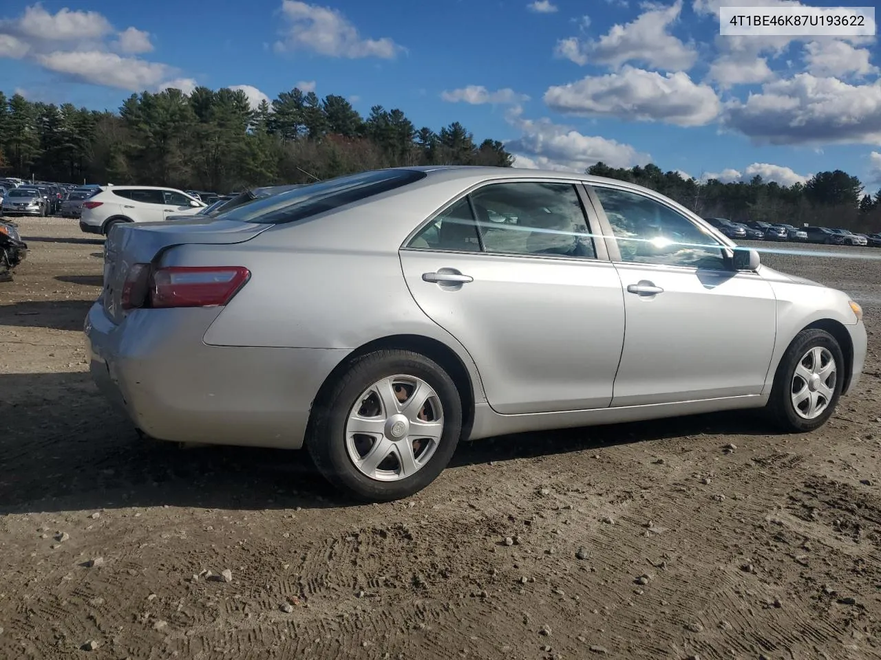 2007 Toyota Camry Ce VIN: 4T1BE46K87U193622 Lot: 79709274