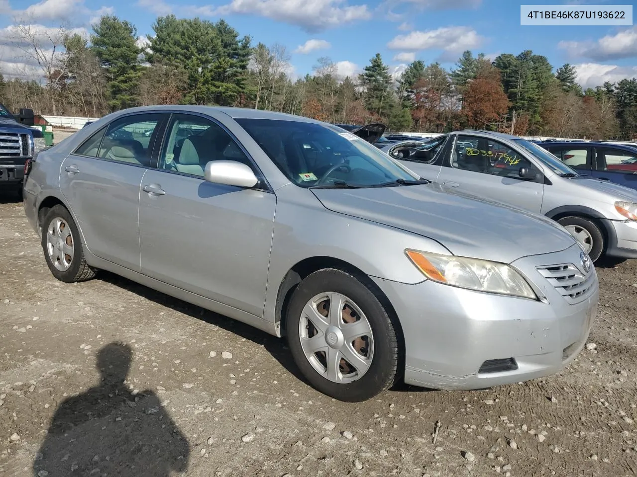 2007 Toyota Camry Ce VIN: 4T1BE46K87U193622 Lot: 79709274