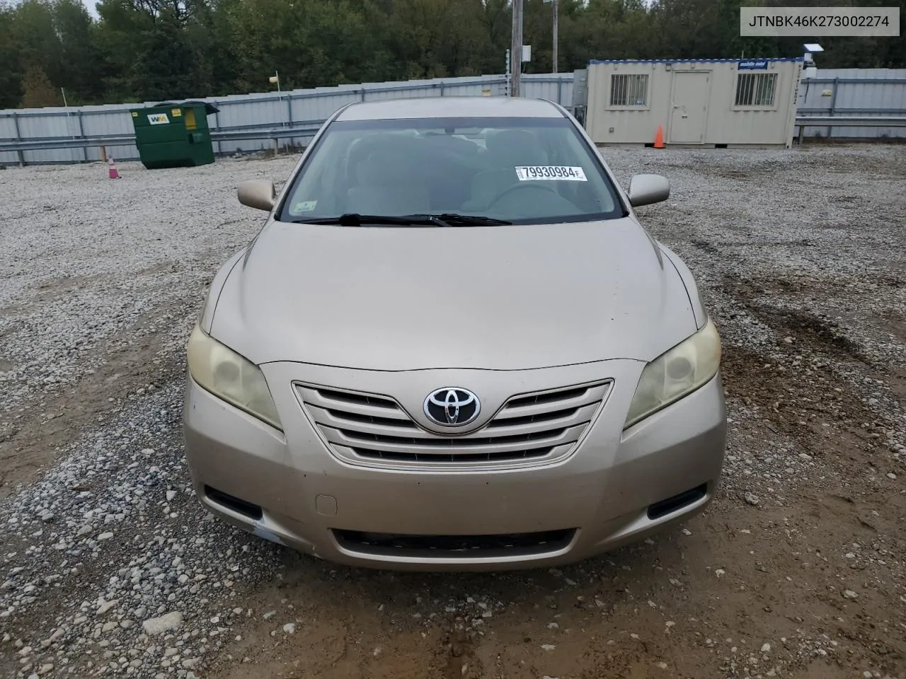 2007 Toyota Camry Le VIN: JTNBK46K273002274 Lot: 79930984