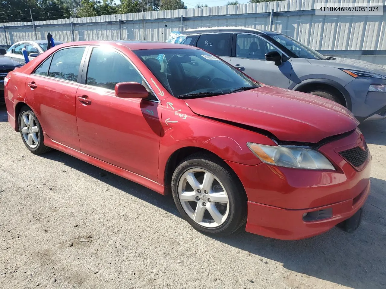 2007 Toyota Camry Le VIN: 4T1BK46K67U051374 Lot: 80081804