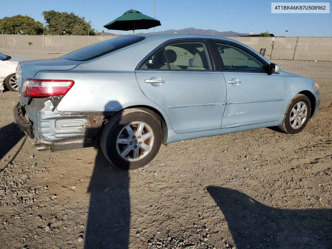 2007 Toyota Camry Le VIN: 4T1BK46K87U508962 Lot: 80232994