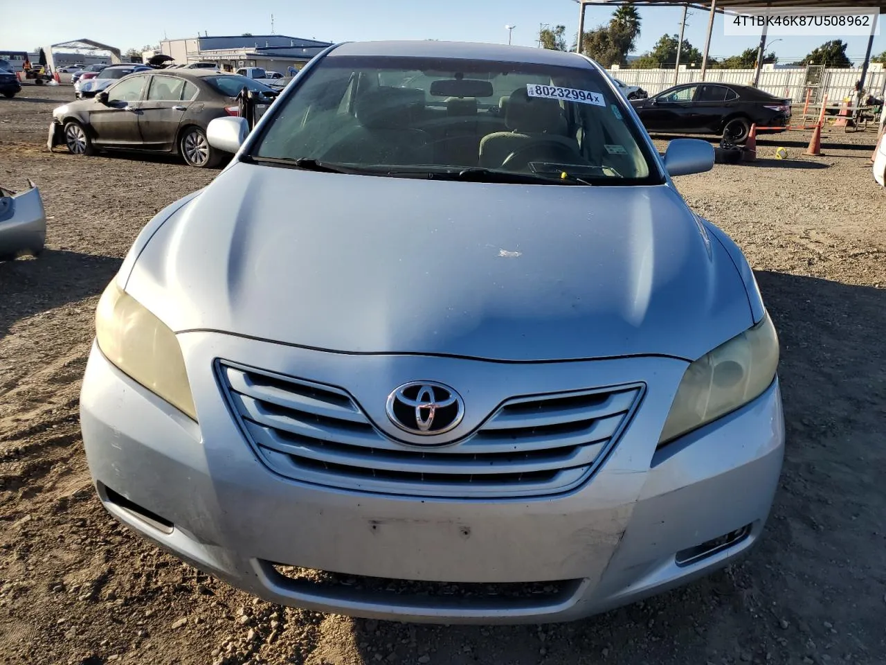 2007 Toyota Camry Le VIN: 4T1BK46K87U508962 Lot: 80232994