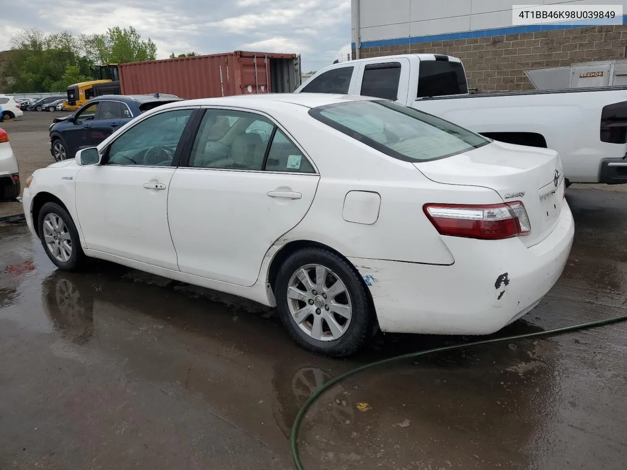 2008 Toyota Camry Hybrid VIN: 4T1BB46K98U039849 Lot: 53141584