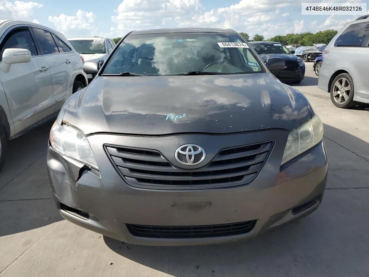 2008 Toyota Camry Ce VIN: 4T4BE46K48R032126 Lot: 60413074