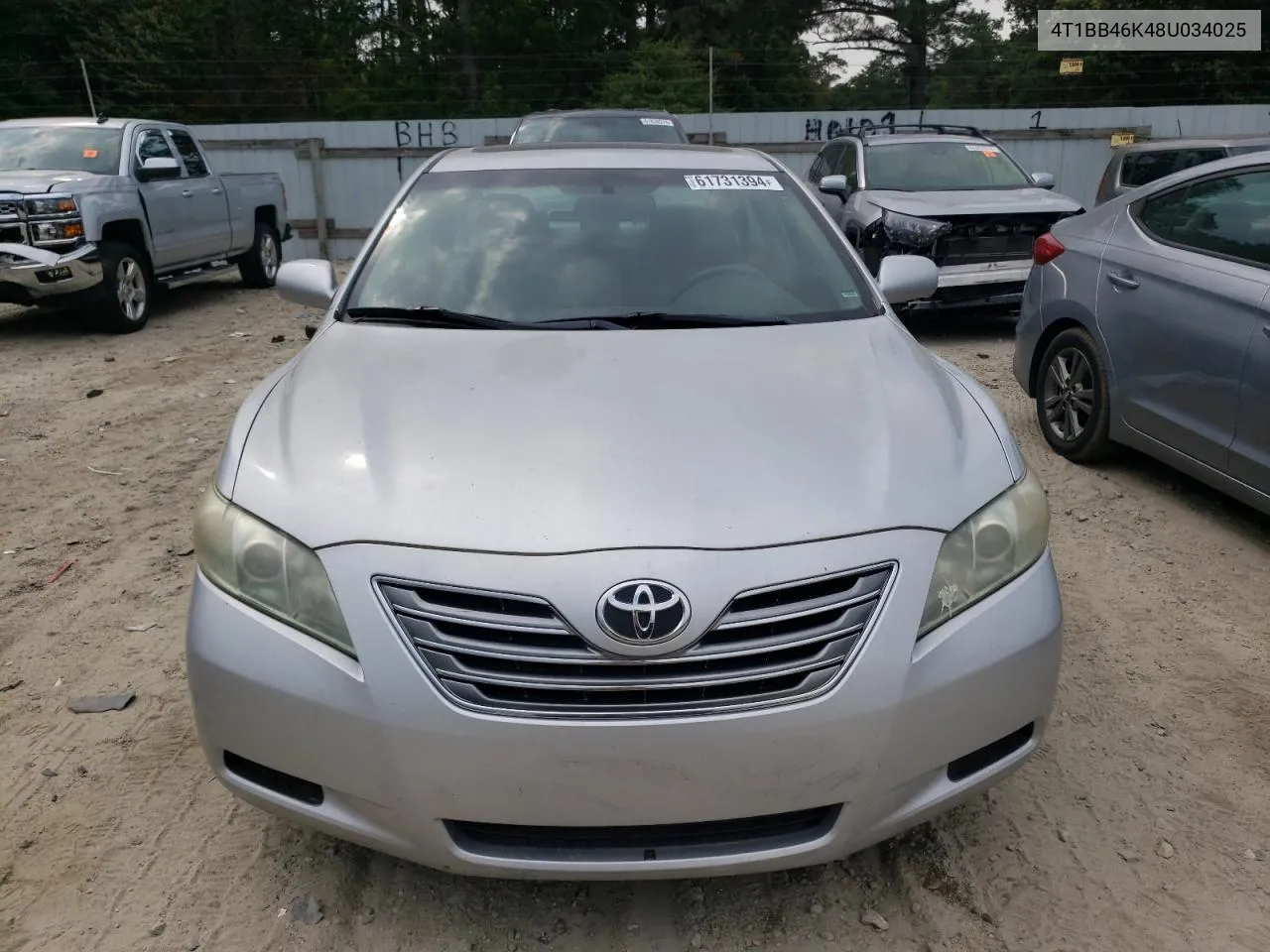 2008 Toyota Camry Hybrid VIN: 4T1BB46K48U034025 Lot: 61731394