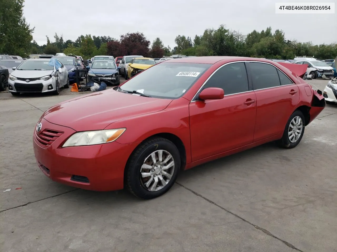 4T4BE46K08R026954 2008 Toyota Camry Ce