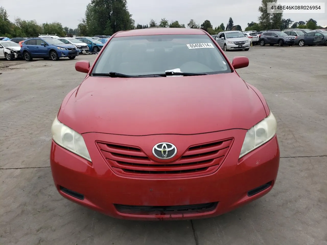 4T4BE46K08R026954 2008 Toyota Camry Ce