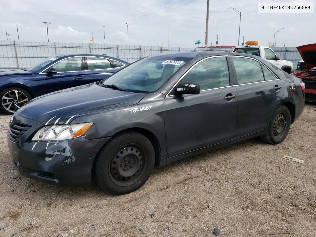 2008 Toyota Camry Ce VIN: 4T1BE46K18U756589 Lot: 67841414