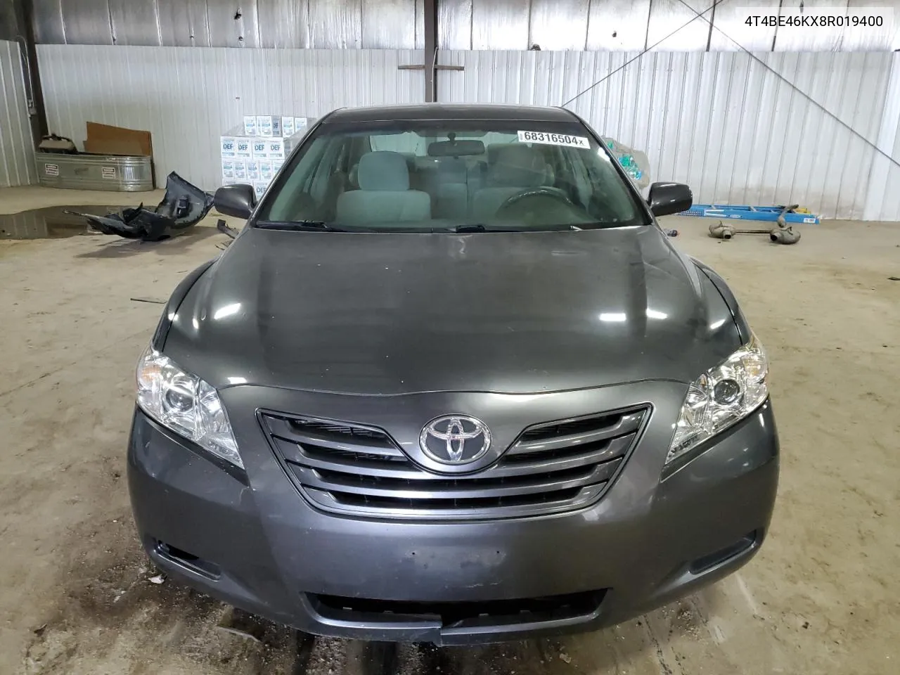 2008 Toyota Camry Ce VIN: 4T4BE46KX8R019400 Lot: 68316504