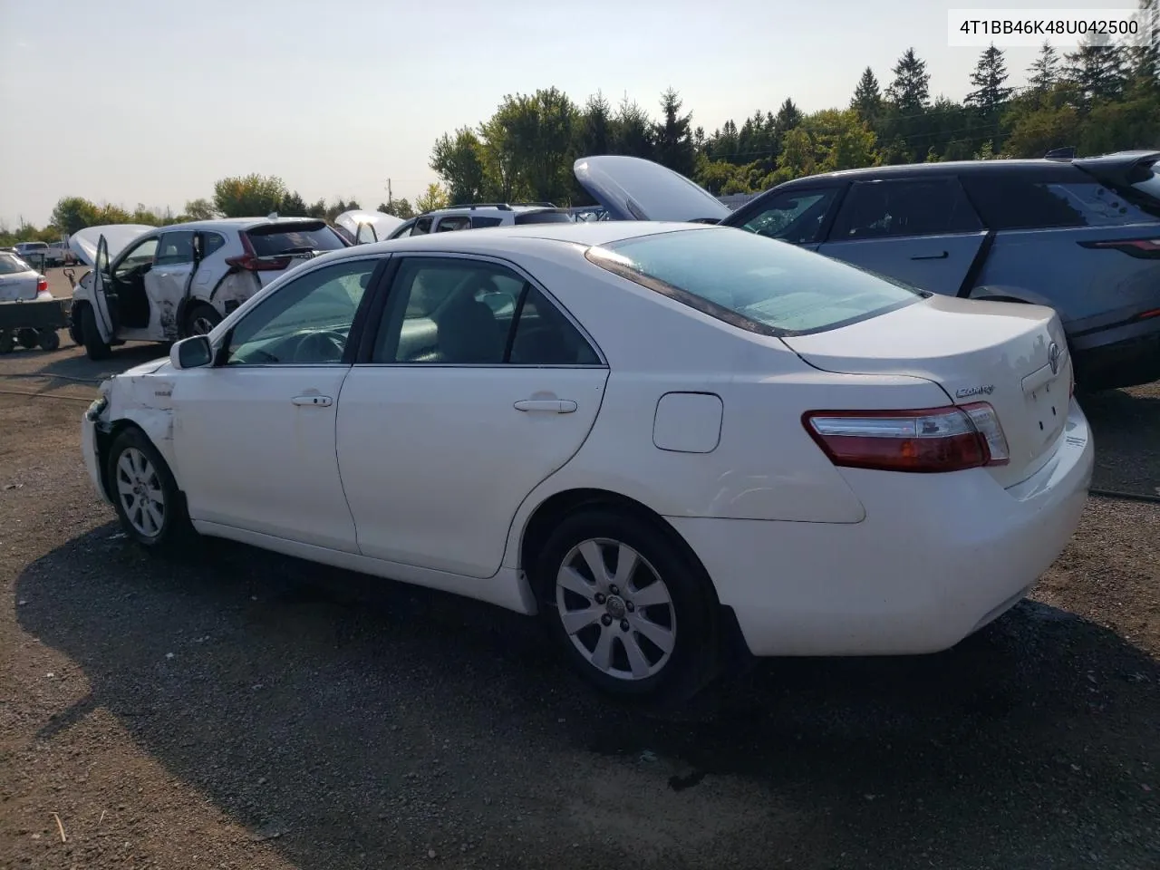 2008 Toyota Camry Hybrid VIN: 4T1BB46K48U042500 Lot: 68698484