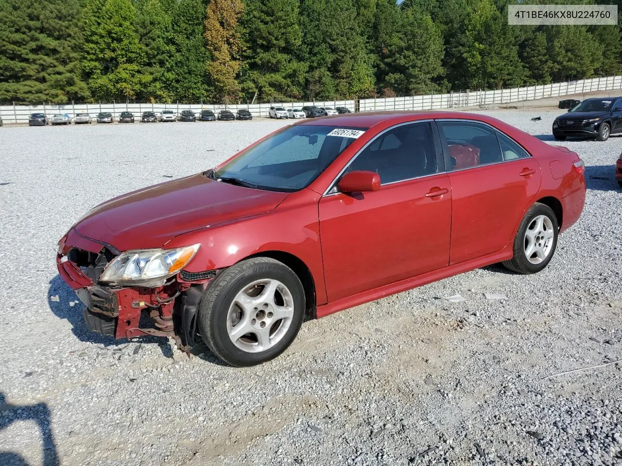 2008 Toyota Camry Ce VIN: 4T1BE46KX8U224760 Lot: 69261794