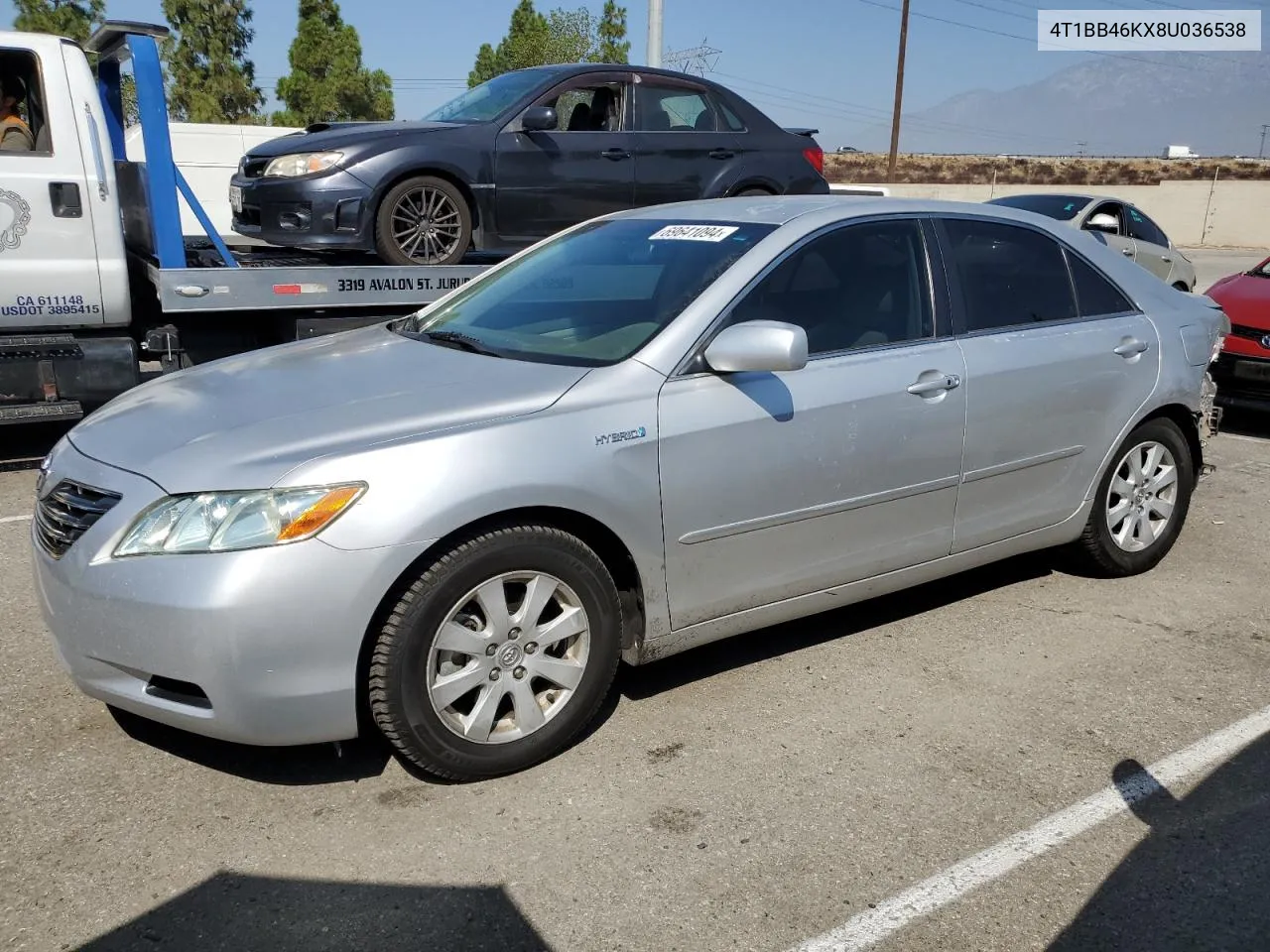 2008 Toyota Camry Hybrid VIN: 4T1BB46KX8U036538 Lot: 69641094