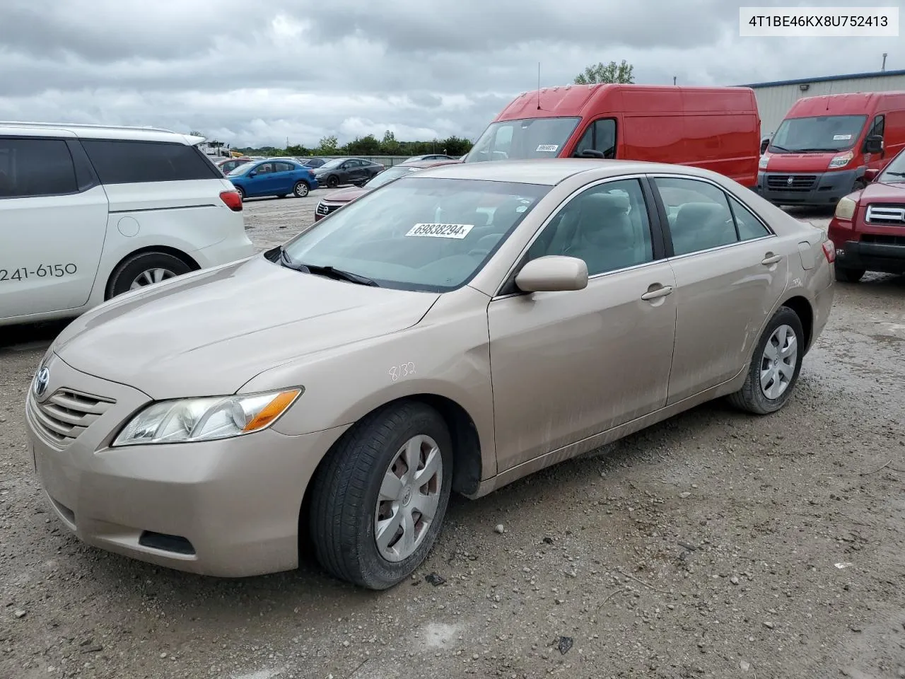 2008 Toyota Camry Ce VIN: 4T1BE46KX8U752413 Lot: 69838294