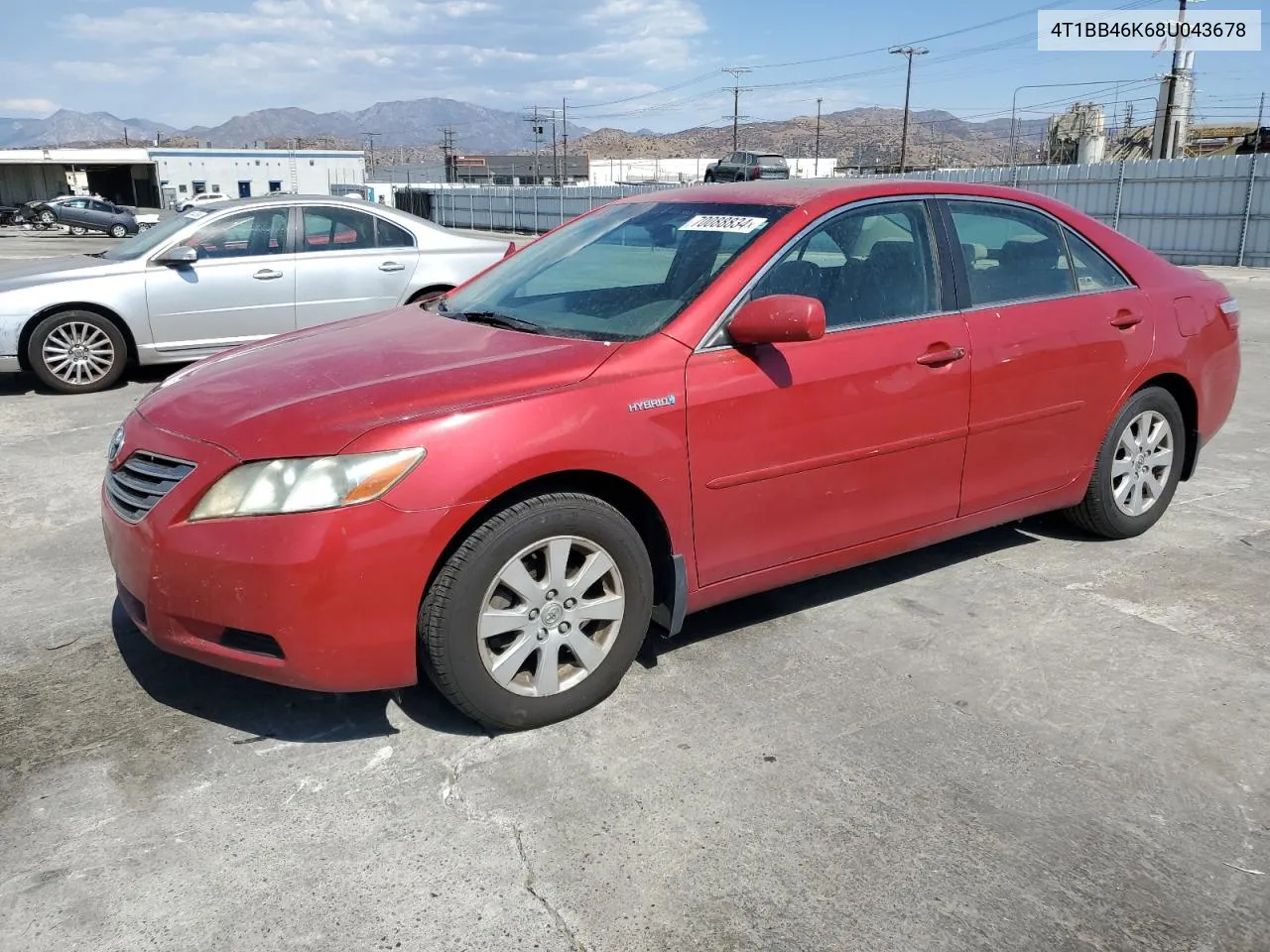 2008 Toyota Camry Hybrid VIN: 4T1BB46K68U043678 Lot: 70088834