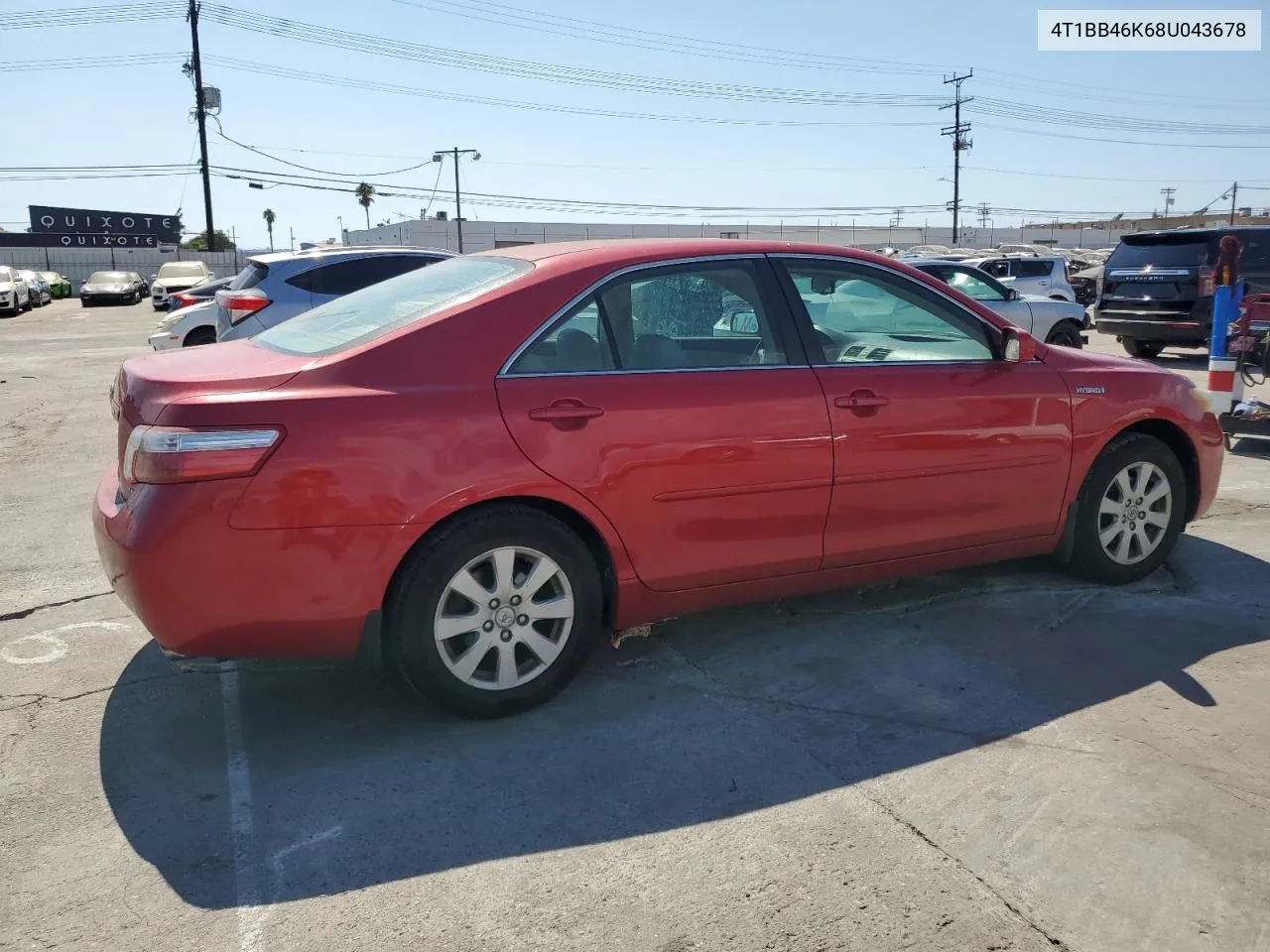 2008 Toyota Camry Hybrid VIN: 4T1BB46K68U043678 Lot: 70088834