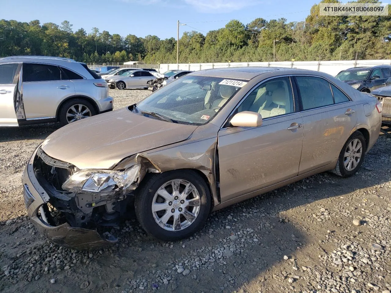 2008 Toyota Camry Le VIN: 4T1BK46K18U068097 Lot: 71211214