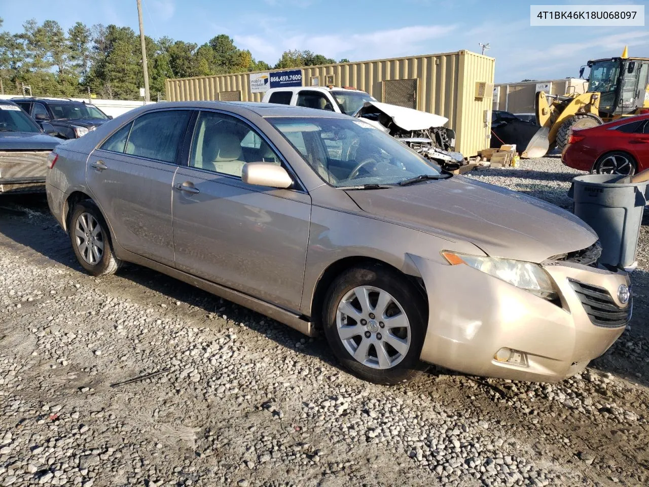 2008 Toyota Camry Le VIN: 4T1BK46K18U068097 Lot: 71211214