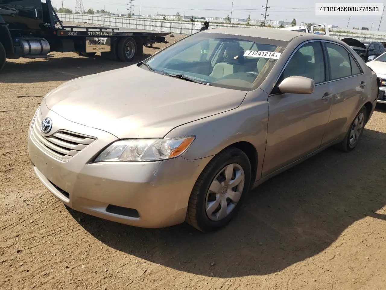 2008 Toyota Camry Ce VIN: 4T1BE46K08U778583 Lot: 71241214