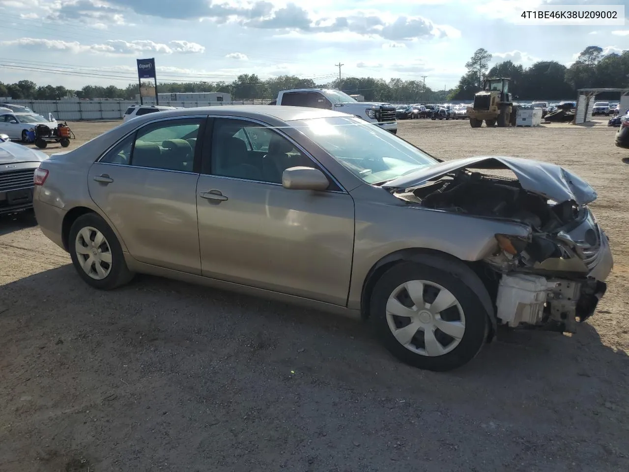 2008 Toyota Camry Ce VIN: 4T1BE46K38U209002 Lot: 72019684