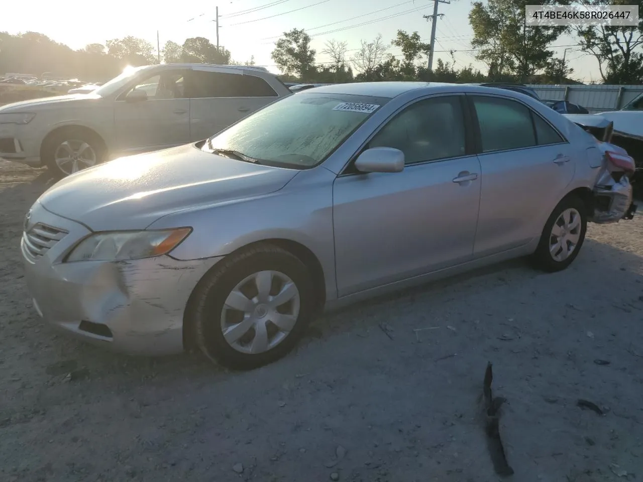 2008 Toyota Camry Ce VIN: 4T4BE46K58R026447 Lot: 72056894