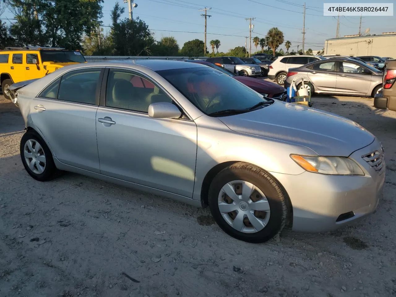 2008 Toyota Camry Ce VIN: 4T4BE46K58R026447 Lot: 72056894