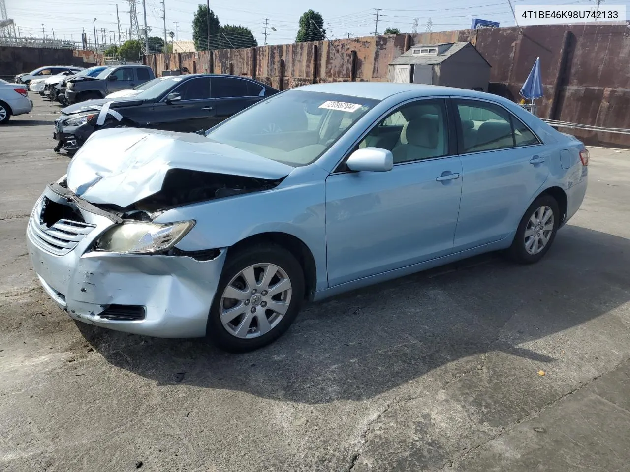 2008 Toyota Camry Ce VIN: 4T1BE46K98U742133 Lot: 72096204