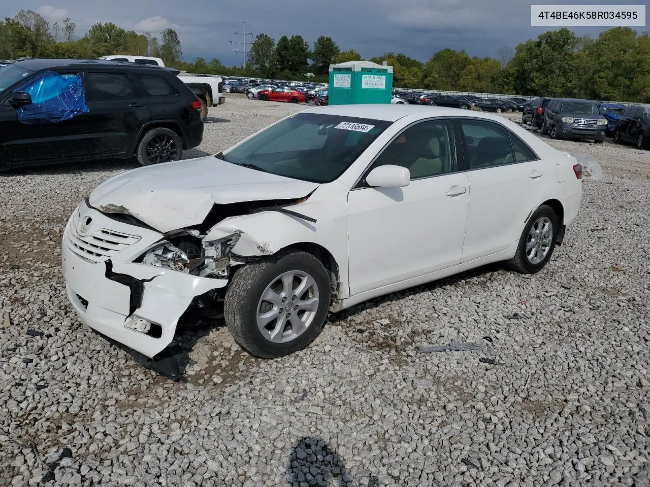 2008 Toyota Camry Ce VIN: 4T4BE46K58R034595 Lot: 72136584