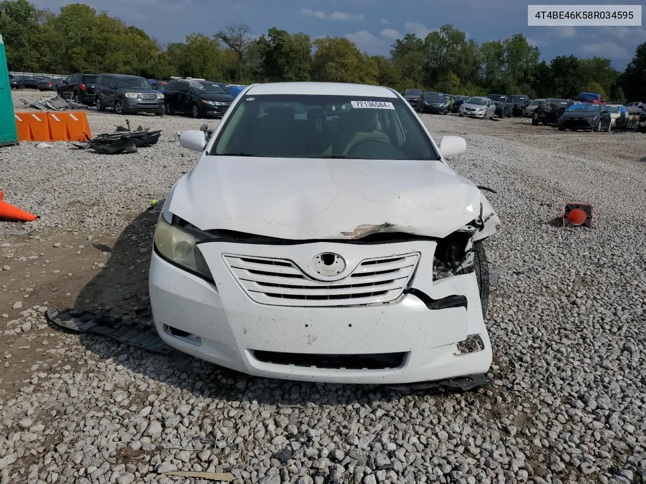 2008 Toyota Camry Ce VIN: 4T4BE46K58R034595 Lot: 72136584