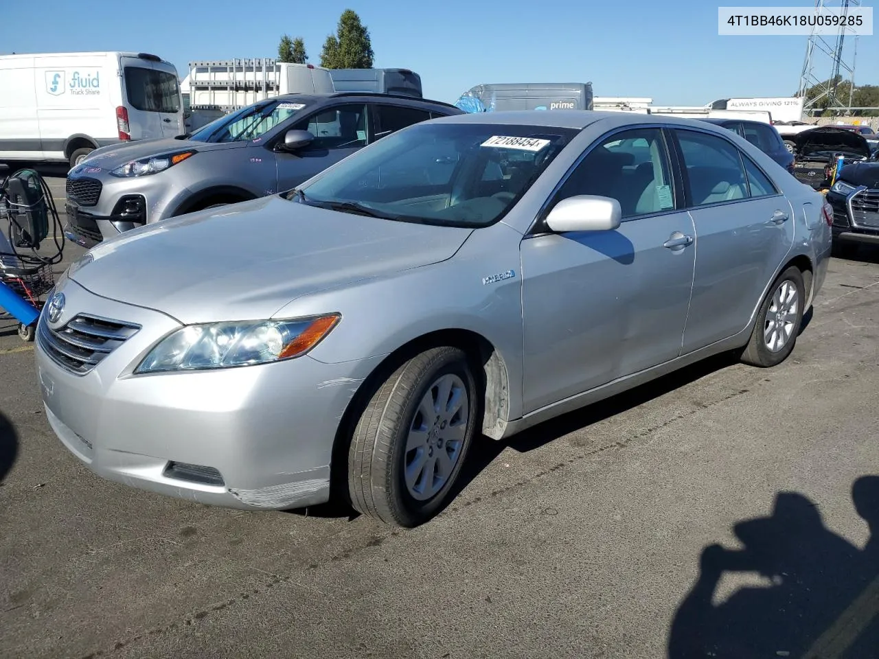 2008 Toyota Camry Hybrid VIN: 4T1BB46K18U059285 Lot: 72188454