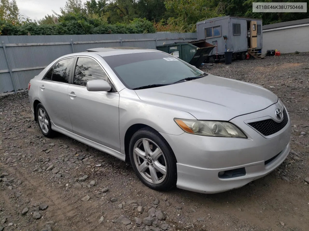 2008 Toyota Camry Ce VIN: 4T1BE46K38U750468 Lot: 72611694