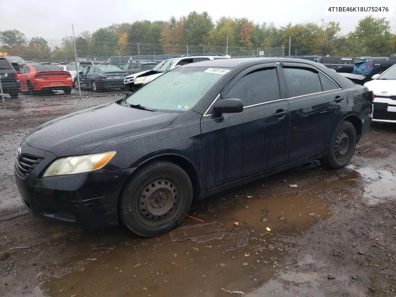 2008 Toyota Camry Ce VIN: 4T1BE46K18U752476 Lot: 72905134