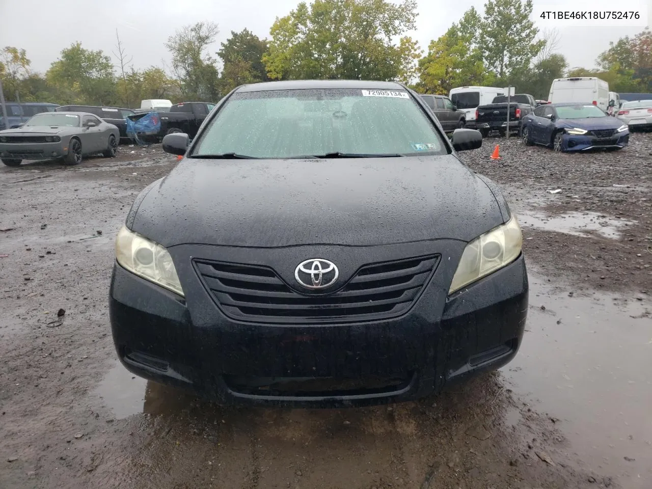 2008 Toyota Camry Ce VIN: 4T1BE46K18U752476 Lot: 72905134