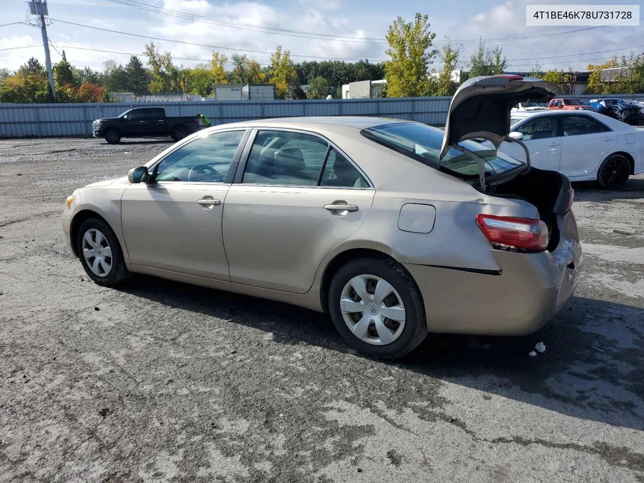 2008 Toyota Camry Ce VIN: 4T1BE46K78U731728 Lot: 73519814