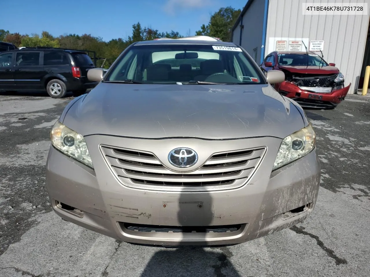 2008 Toyota Camry Ce VIN: 4T1BE46K78U731728 Lot: 73519814