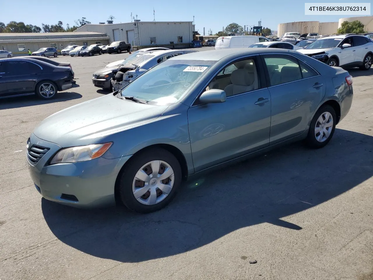 2008 Toyota Camry Ce VIN: 4T1BE46K38U762314 Lot: 73550734