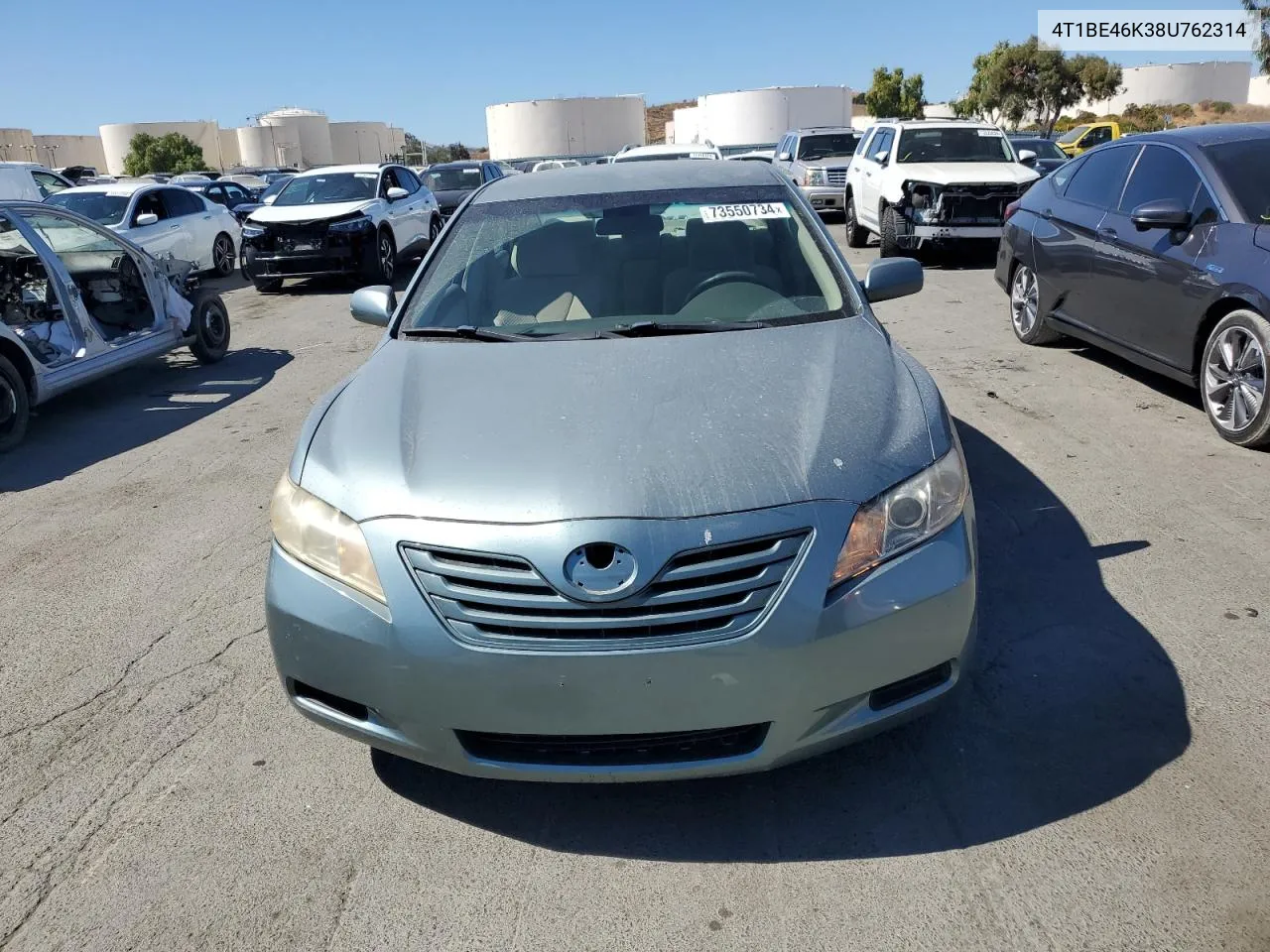 2008 Toyota Camry Ce VIN: 4T1BE46K38U762314 Lot: 73550734