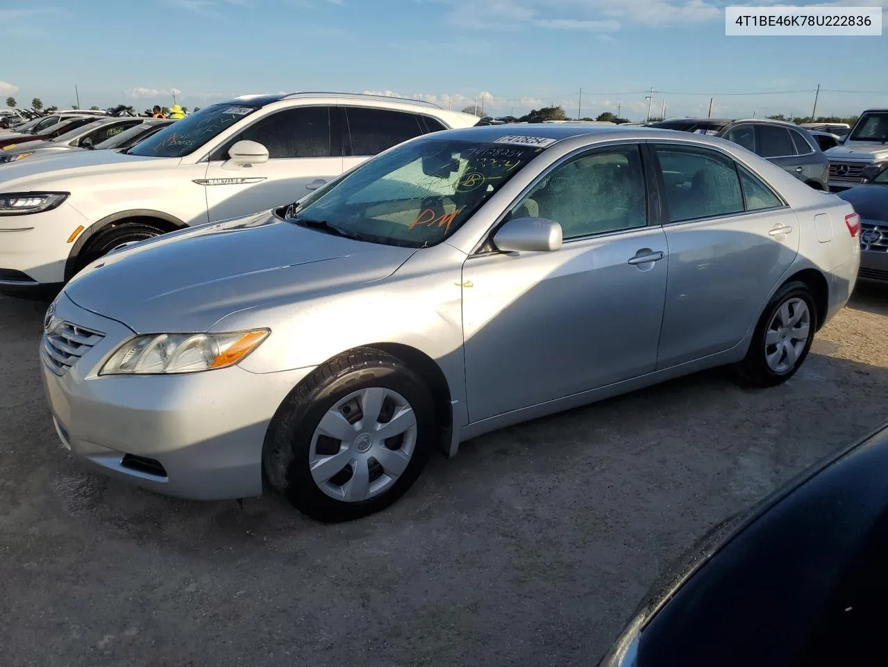 2008 Toyota Camry Ce VIN: 4T1BE46K78U222836 Lot: 74128254